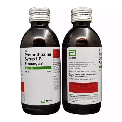 25 mg/5 mL, codeine phosphate 10 mg/5 mL and alcohol 7 percent, and is available in 4 fluid ounce (118 mL), 8 fluid ounce (237 mL), and pint (473 mL) bottles. . Promethazine for tinnitus
